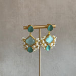 Mint Crystal Drop Earrings - Ahseya & Co