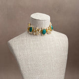 Safa Green Kundan Choker Set