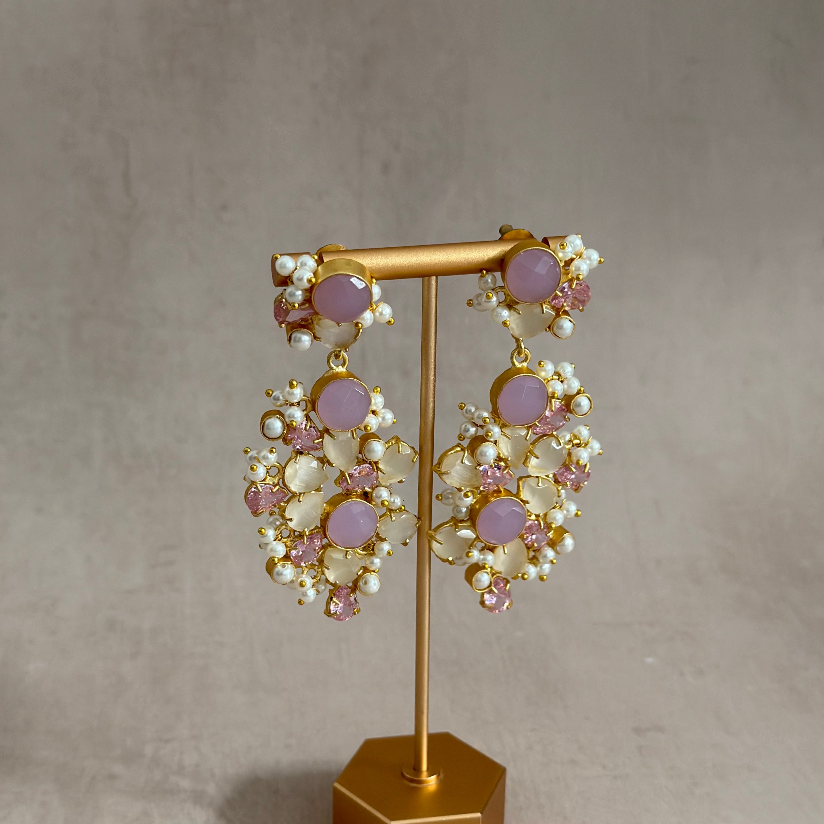 Celeste Lilac Drop Earrings - Ahseya & Co