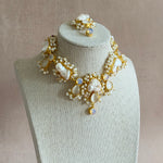 Natalia Pearl Crystal Necklace Set - Ahseya & Co