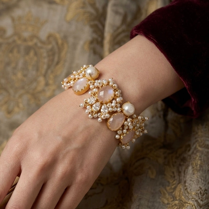 Claudia Pink Cuff Bracelet - Ahseya & Co