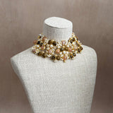 Delara Brown Peach Necklace Set
