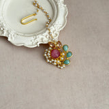 Fatima Pink Jade Choker Set