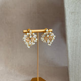 Wafaa Peach Crystal Necklace Set - Ahseya & Co