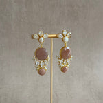 Peachy Crystal Drop Earrings - Ahseya & Co.