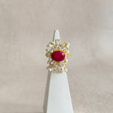 Anum Fuchsia Crystal Ring