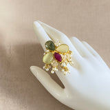 Avaya Olive Crystal Ring