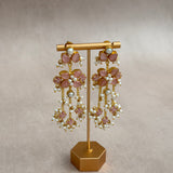 Riva Pink Crystal Drop Earrings