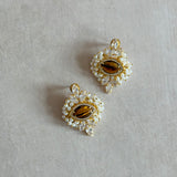 Grace Tiger Eye Stud Earrings