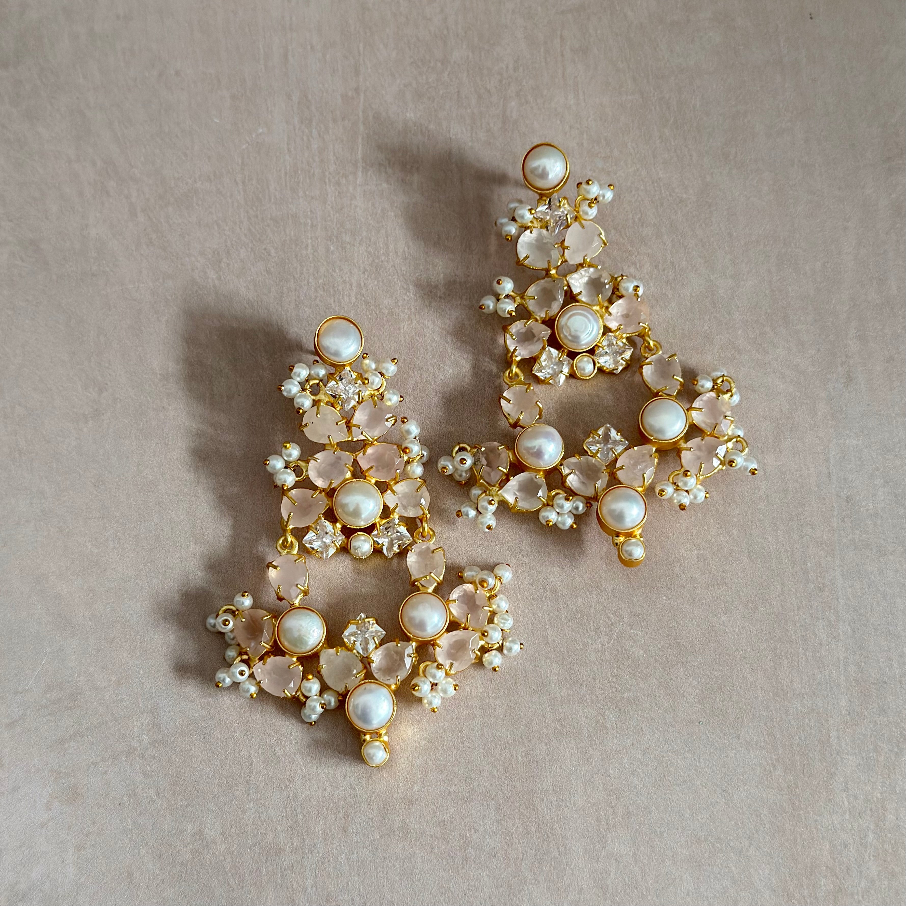 Blake Rose Pearl Drop Earrings - Ahseya & Co