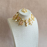 Ivette Pink Pearl Choker Set