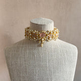 Khawla Pink Pearl Choker Set