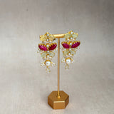 Meherin Fuchsia Olive Choker Set