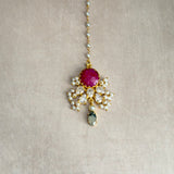 Minal Fuchsia Crystal Choker Set