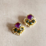 Yevette Purple Stud Earrings - Ahseya & Co