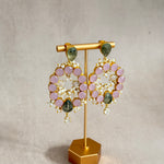 Moona Lilac Crystal Drop Earrings - Ahseya & Co