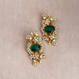 Celina Emerald Kundan Stud Earrings