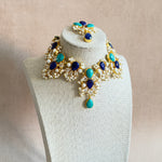 Mireya Blue Crystal Choker Set - Ahseya & Co