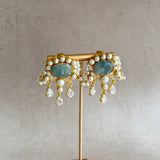 Khawla Mint Pearl Choker Set