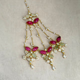 Minal Fuchsia Crystal Jhumar