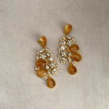 Dania Amber Kundan Drop Earrings