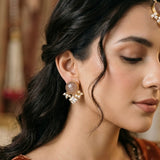 Malia Peach Crystal Stud Earrings