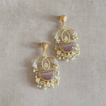 Zaiba Pink Crystal Drop Earrings - Ahseya & Co