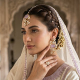 Celina Lilac Kundan Stud Earrings