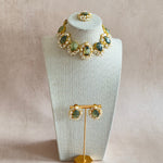 Laurel Olive Crystal Choker Set - Ahseya & Co