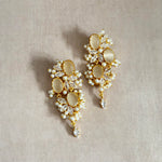 Eimaan Grey Crystal Drop Earrings - Ahseya & Co