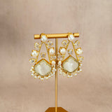 Zohra Grey Pearl Stud Earrings