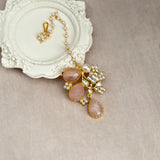 Dania Pink Kundan Tikka