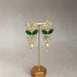 Meherin Green Crystal Pearl Choker Set