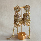 Gold Beaded Earring Chains