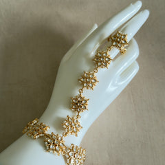 Zeba Kundan Hand Harness - Ahseya & Co