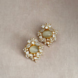 Cindy Grey Crystal Stud Earrings