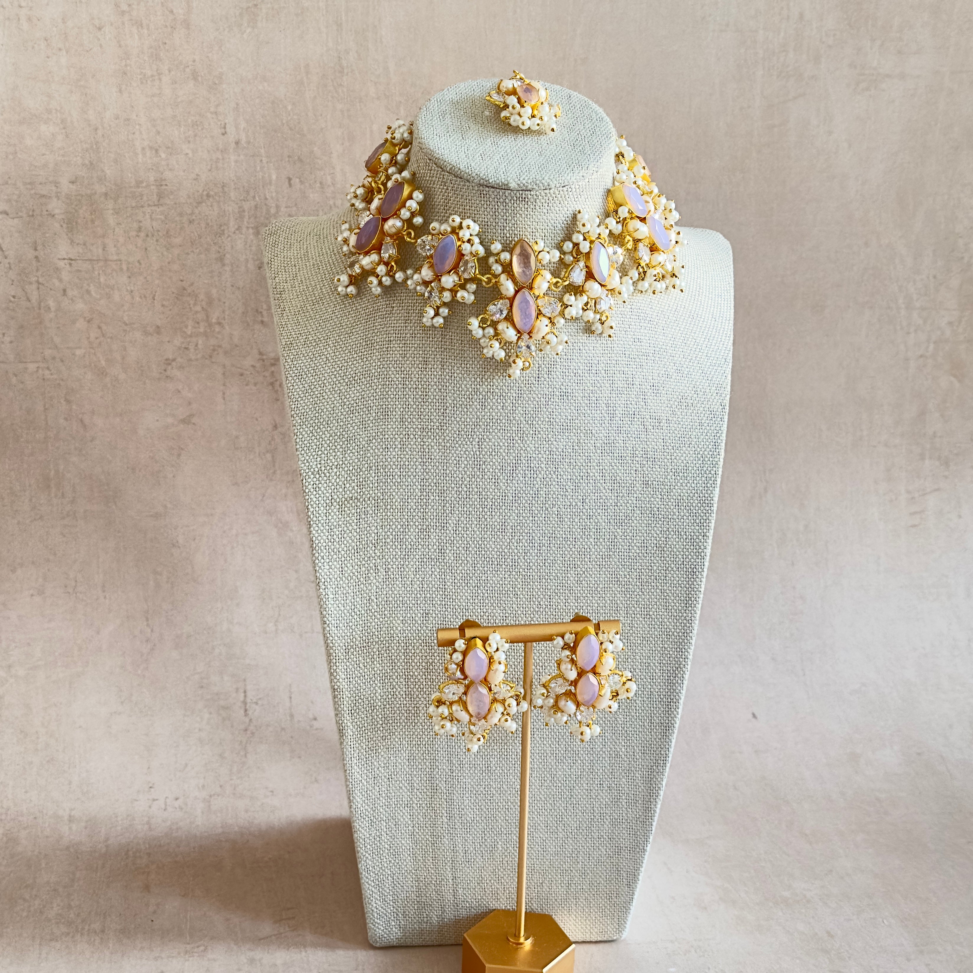 Hiba Crystal Choker Set - Ahseya & Co