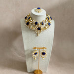 Athena Navy Blue Necklace Set - Ahseya & Co