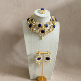 Athena Navy Blue Necklace Set - Ahseya & Co