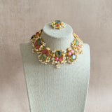 Giselle Pink Olive Choker Set - Ahseya & Co