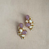 Inez Lilac Pearl Stud Earrings