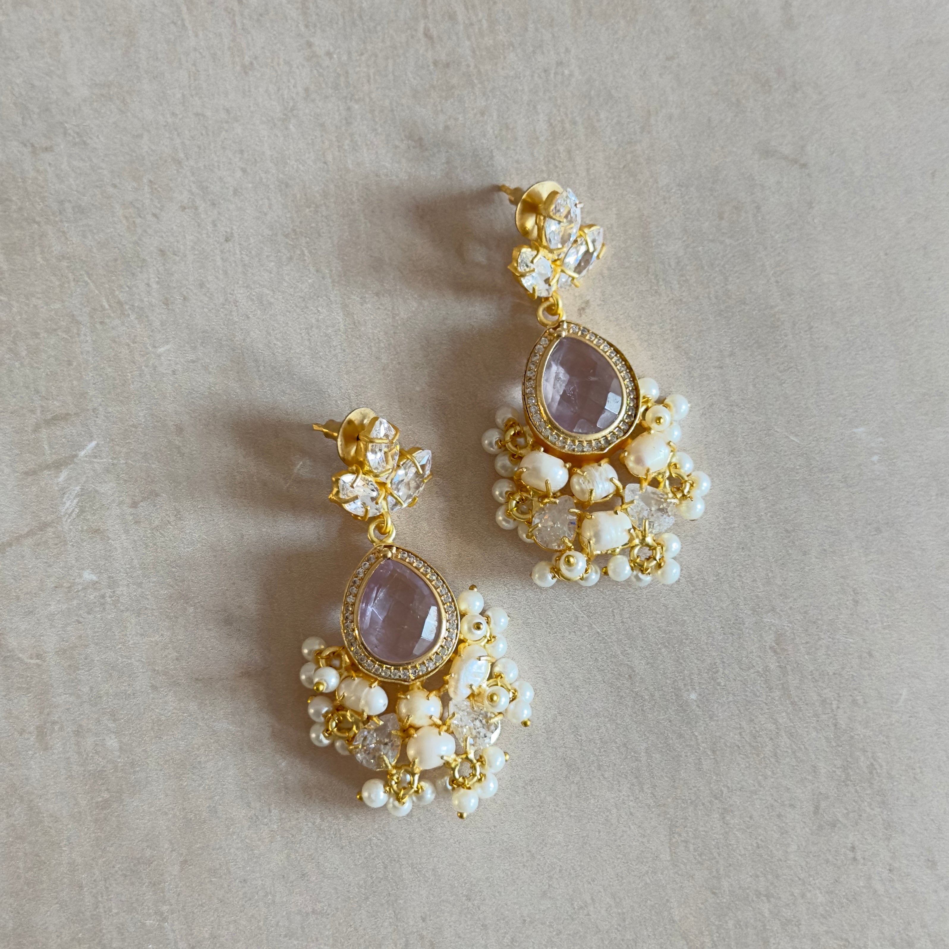 Aspen Crystal Drop Earrings - Ahseya & Co
