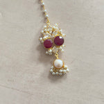 Ranya Maroon Crystal Necklace Set - Ahseya & Co