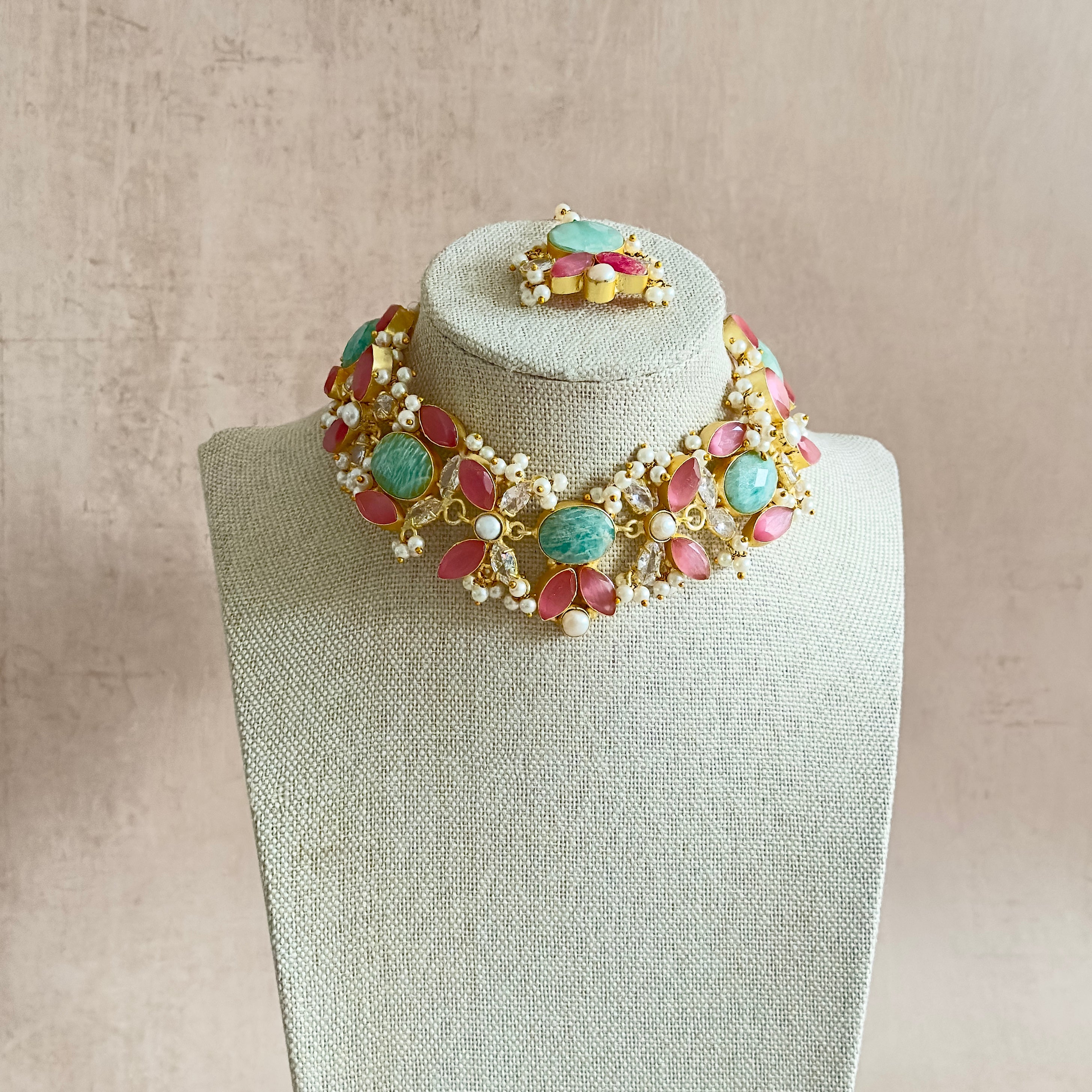 Fernessa Pink Choker Set - Ahseya & Co