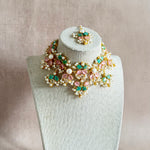 Areeba Pink Jade Choker Set - Ahseya & Co