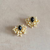 Alara Black Stud Earrings