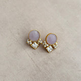 Malia Lilac Crystal Stud Earrings