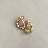 Jolie Lilac Crystal Stud Earrings