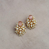 Brea Pink Pearl Stud Earrings