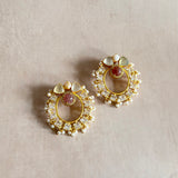 Sloane Marine Pink Crystal Stud Earrings - Ahseya & Co